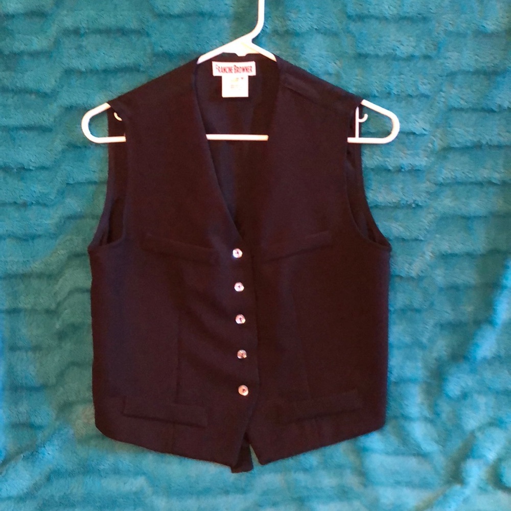 Francine Browner Vintage Vest Blk